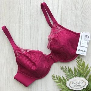 36D CHANTELLE Erika Plunge Lace Underwire Bra NWT